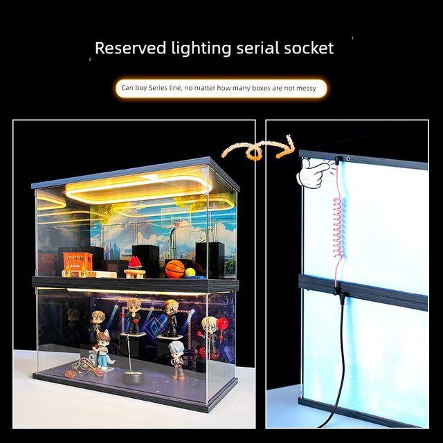 Paperlight scene transparent display box suitable for Rayan Youth Time Series Blind Box Trendy Toy Ornament Storage Box