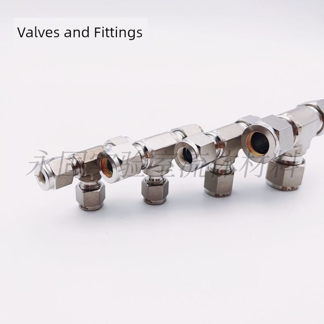 316L stainless steel clamp tee high pressure 3mm 6mm 1/8 1/4 3/8 1/2 8mm silver-plated carburized