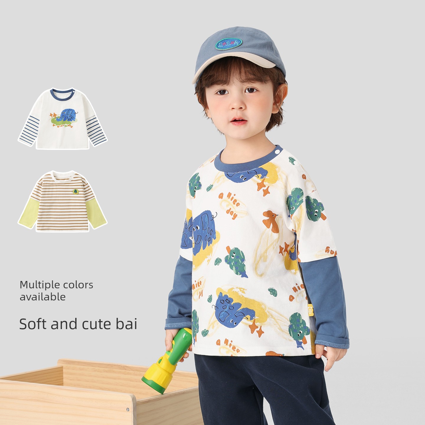 [Autumn T-Shirt Clearance] Boys' Long Sleeve Autumn Clothing, Girls' Baby Spring and Autumn Children's 2026 New Style Base Layer Top — 3
