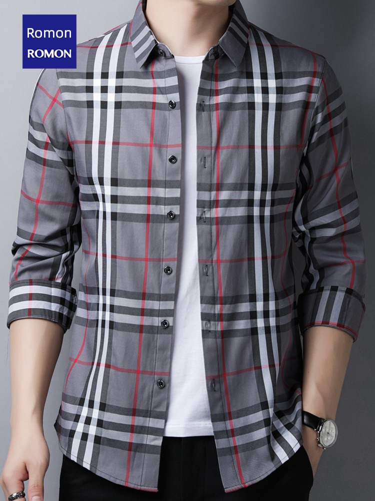 Plush leisure time No iron Anti wrinkle man Long sleeve shirt