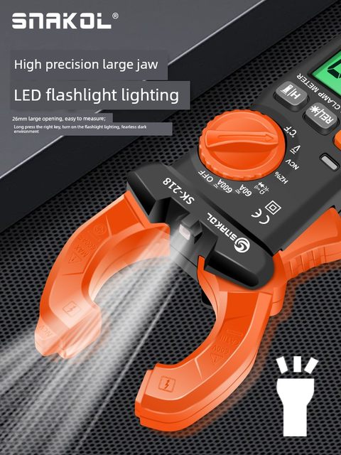 SNIC AC DC current 600A clamp meter SK-218 multi-function clamp meter electrical intelligent anti-burn AC DC