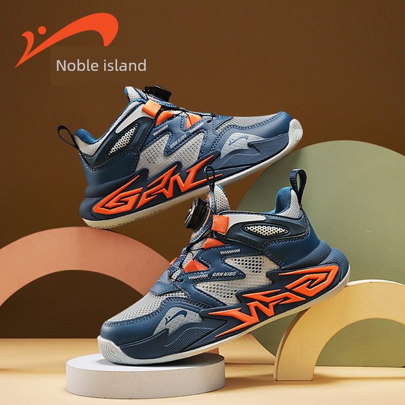 Guirenniao Boys' Shoes with Rotary Buckle Running Shoes 2026 New Model Boys' Basketball Autumn Style Youth Children's Sports Shoes — 4