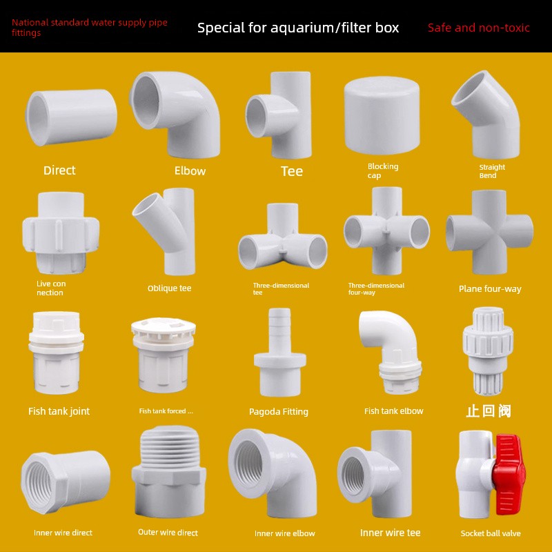 PVC Water Supply Pipe Direct Elbow Three Four Five Way 20 25 32 40 50 Ball Valve