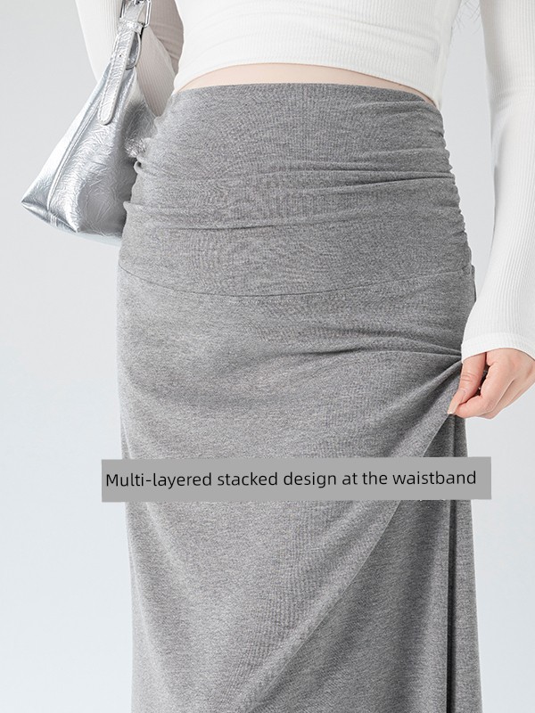 2026 Summer New Korean Fashion Maternity Skirt, Maternity Modal Casual Versatile Straight Skirt, Maternity Skirt — 3