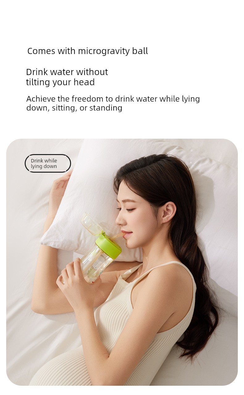October Crystal Maternity Straw Cup for Labor and Delivery, Gravity Ball Ppsu Adult Maternity Postpartum Special Water Cup — 5