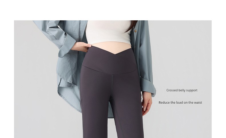 Unisunny Shark Pants Fall and Winter Low Waist Yoga Pregnant Women — 6