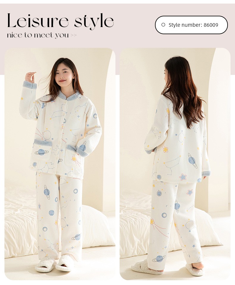 100% Pure Cotton Autumn and Winter 10A Antibacterial Maternity Wear, Class a Pure Cotton Air Cotton Layered Maternity Nursing Pajamas and Loungewear — 29