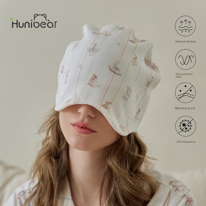 Happy Bear Maternity Hat Autumn/Winter Style for Pregnant and Postpartum Women, Large Head Circumference, Windproof Head Protection, Pure Cotton Sleep — 2
