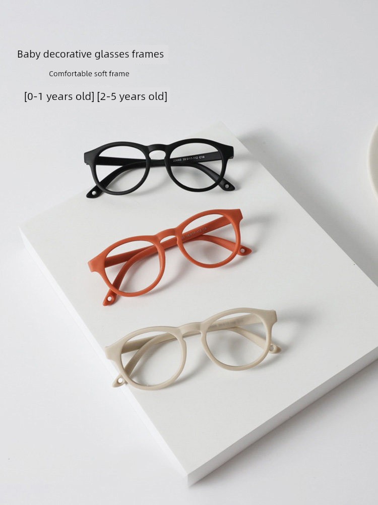 Baby Glasses Frames, Comfortable Soft Frames, Fashionable Decorative Glasses Frames for Kidsren, Small Age Group 0-1 Years Old, Cute and Versatile Trendy Style