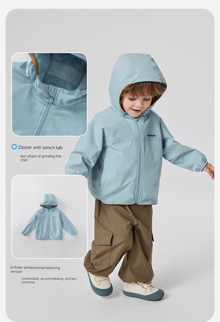 [Soft Leather] Mini Bala Children's Water-Repellent Protective Jacket for Boys and Girls, Class a Outdoor Top, Fall 2026 — 12