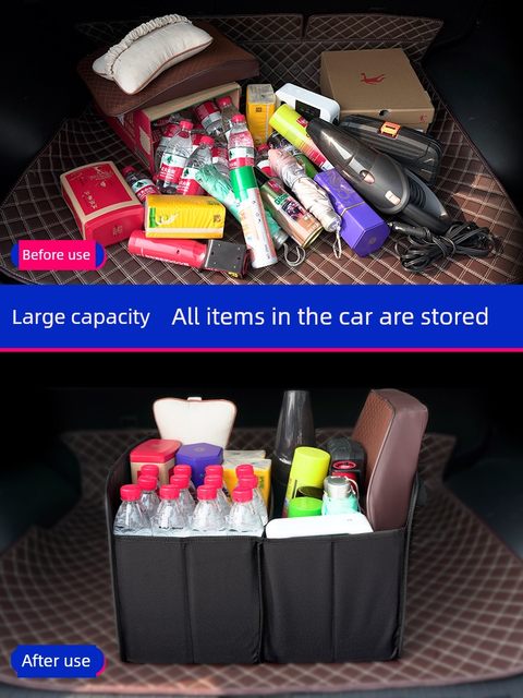 Car trunk storage box car built-in storage box decoration practical car supplies car finishing box