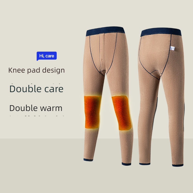 【 Pre 】 HLA / Home of Hailan Lamb wool wool kneepad Antifungal pants male Plush thickening kneepad winter Leggings