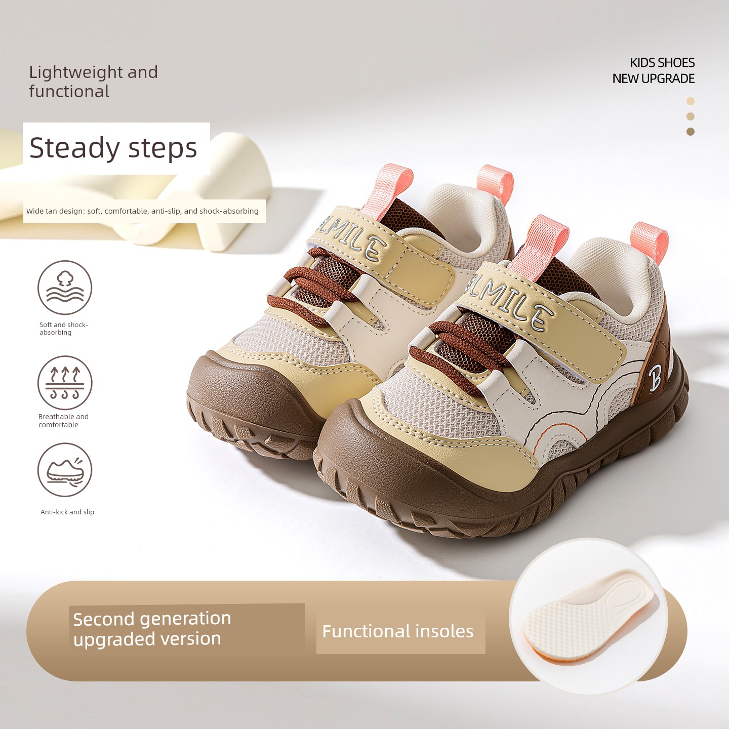 Baby Shoes 2026 Autumn New Soft-Soled Non-Slip Functional Shoes for Boys and Girls, Toddler Kindergarten Children's Sports Shoes — 6