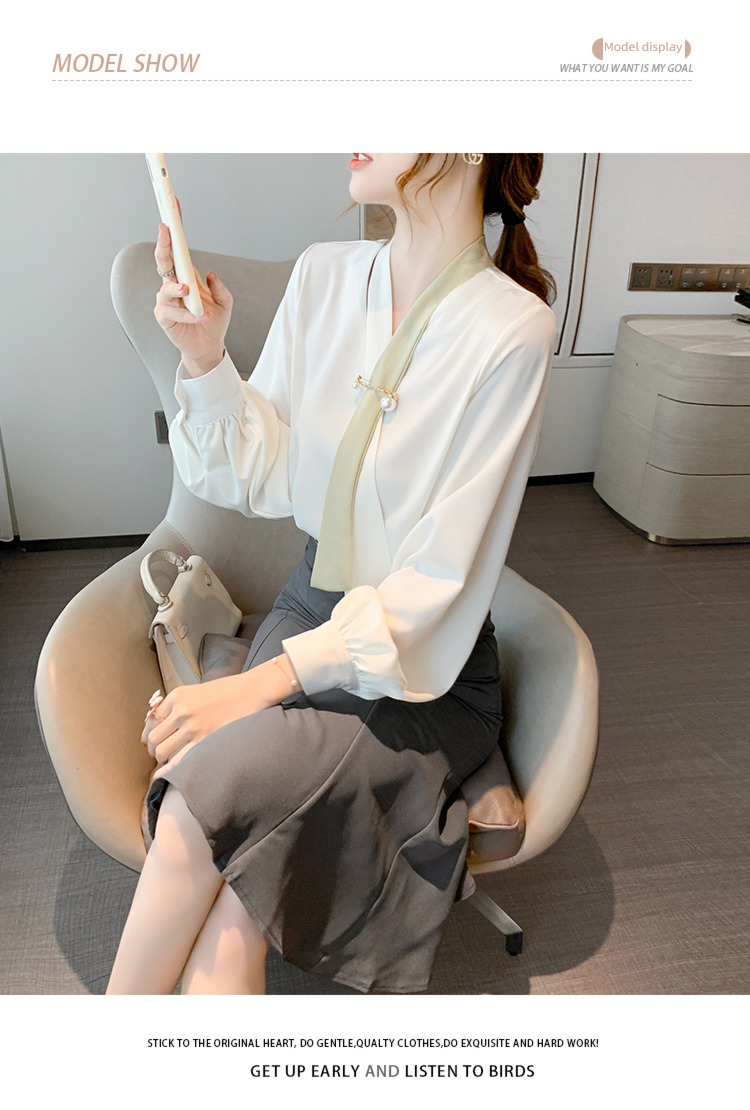 Early autumn jacket Advanced sense French Chiffon shirt