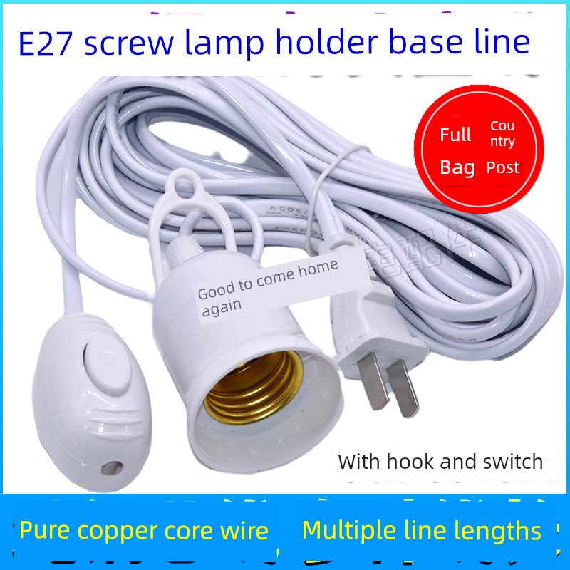 Plug Extension Cable Hanging Hanging LED Lamp Screw