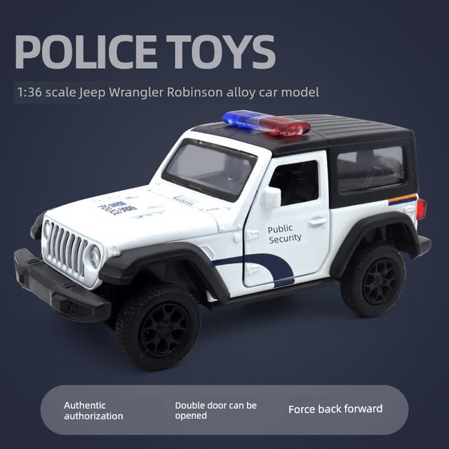 1/36 Police Car Series Simulation Alloy Car Model Door Opening Toy Car Alloy Car Boy Gift Box Pack