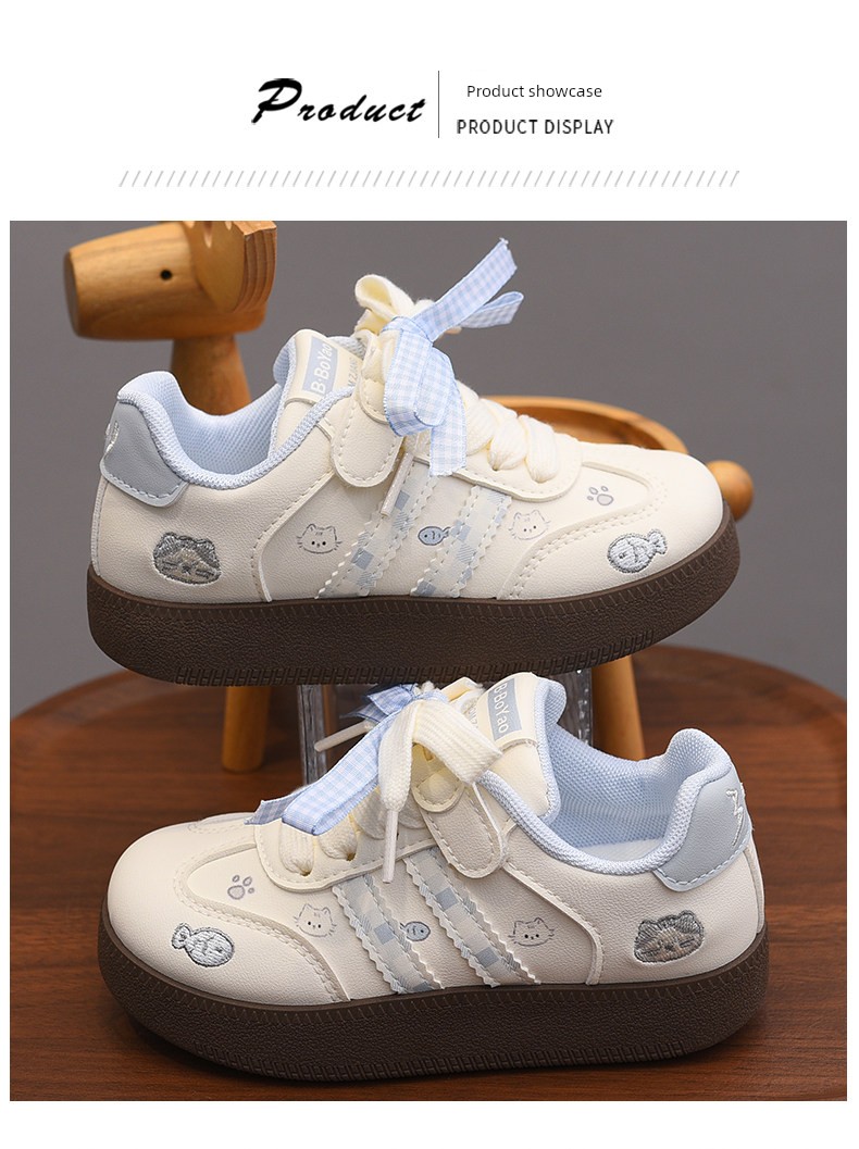 British Kidsren's Canvas Shoes for Girls 2026 New Soft-Soled Casual Versatile Sports Sneakers Autum Style Single Shoes for Girls — 12
