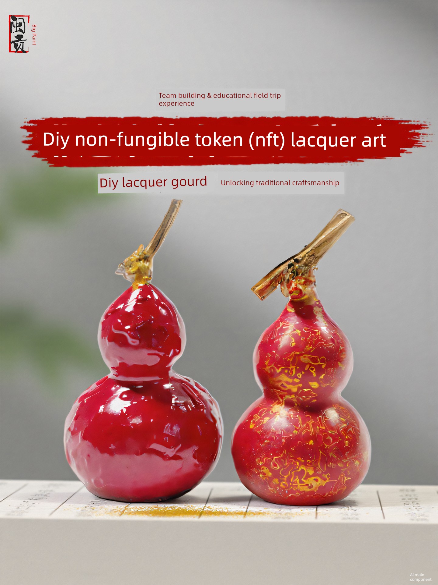 Intangible Cultural Heritage Lacquerware: DIY Material Kit for Handmade Lacquer Gourd Beads, Semi-Finished Products for Educational Experiences, Gourd Pendant