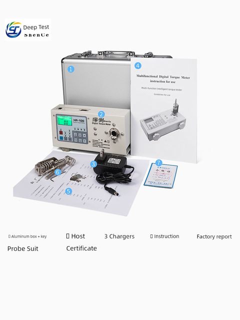 Deep-shot electric batch torque tester air batch torque meter digital display HP-100 bottle cap motor drill wrench torque meter
