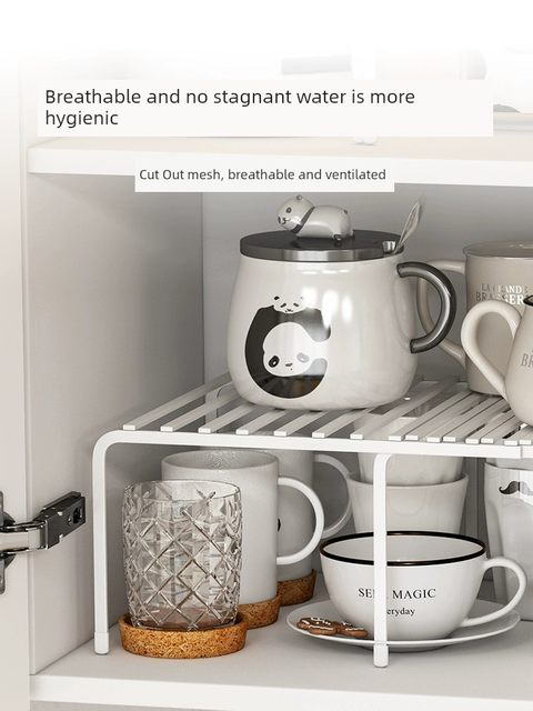 Kitchen hanging cup holder household desktop cup cabinet cup holder storage kitchen living room glass water cup tea cup storage rack