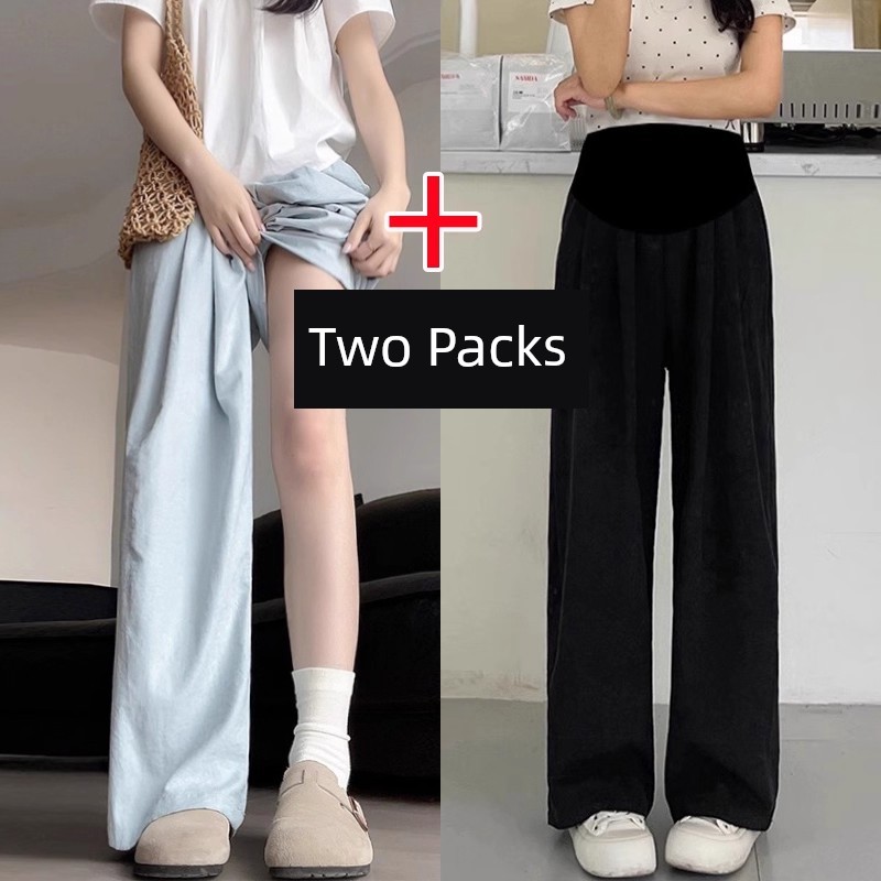 Maternity Pants Made of Milk Silk, Suitable for Spring, Autumn, and Summer 2026, New Style That Doesn'T Squeeze the Belly during Pregnancy, Adjustable, — 7