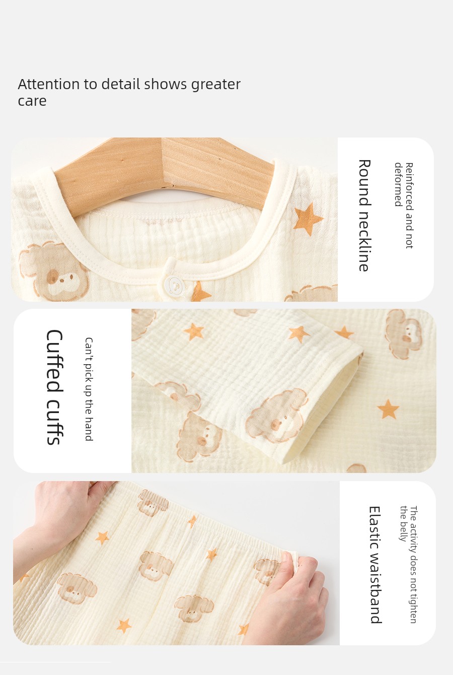 [Super Value Clearance] Thin Cotton Gauze Children's Pajamas for Boys and Girls, Summer Home Wear Set, Pure Cotton Gauze — 12