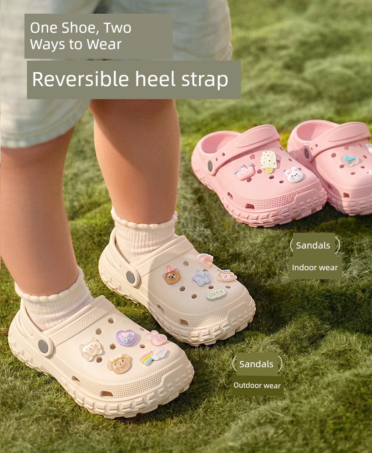 Children's Croc Shoes for Girls 2026 New Summer Outdoor Sandals for Older Kids Non-Slip Eva Girls' Slippers Comfortable — 16