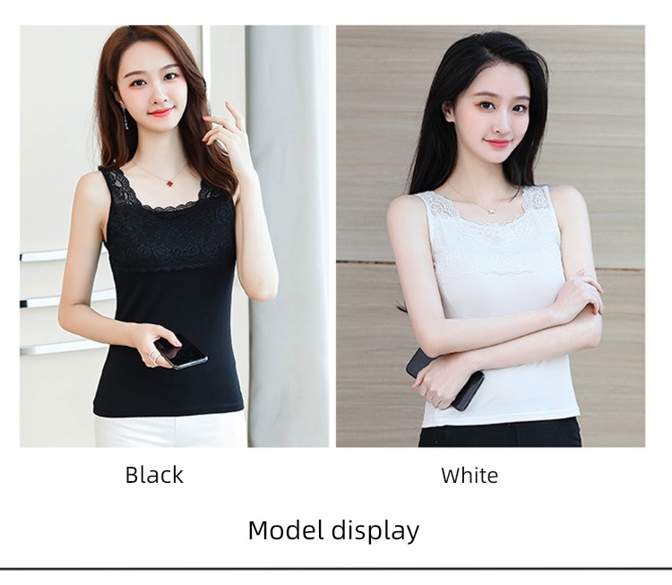 modal  Self-cultivation Inner lap Wear out Black and white vest