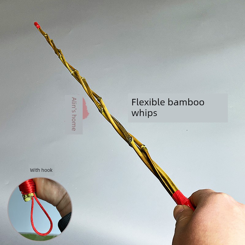 Hand-Woven Three-Strand Bamboo Whip Cane, Bamboo Stick for Teaching, Parent-Use Educational Bamboo Stick, Creative Ruler for Teachers