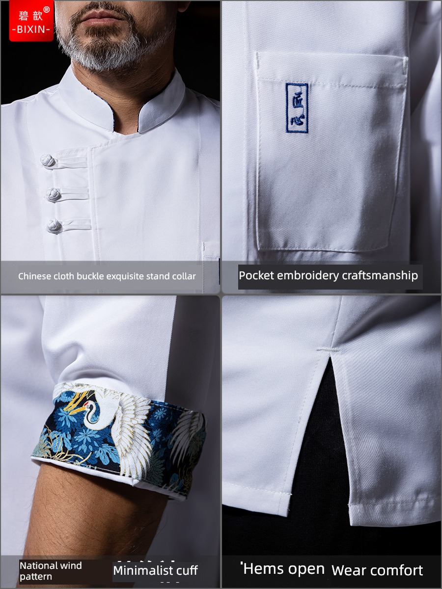 Middle sleeve Autumn and winter waterproof Big size cook coverall