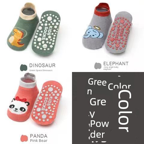 Baby Socks Spring and Autumn Pure Cotton Thin 6-December Baby Indoor Cartoon Toddler Non-Slip Socks Children's Floor Socks — 3