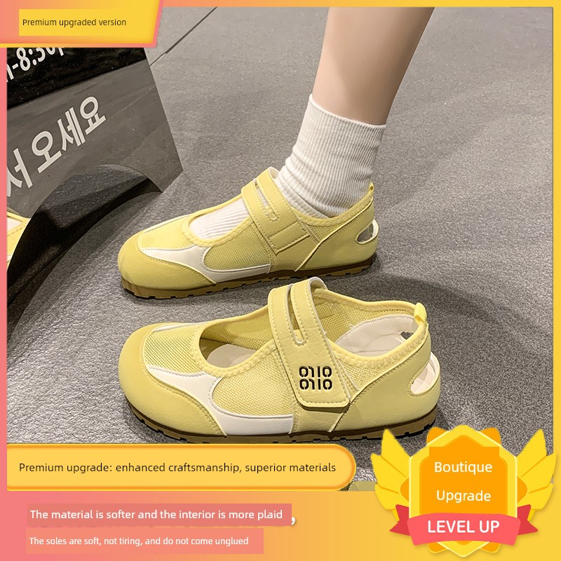 Girls' Sandals 2026 Autumn New Style Children's Closed-Toe Hollow Mesh Shoes for Older Kids, Breathable and Beautiful — 2