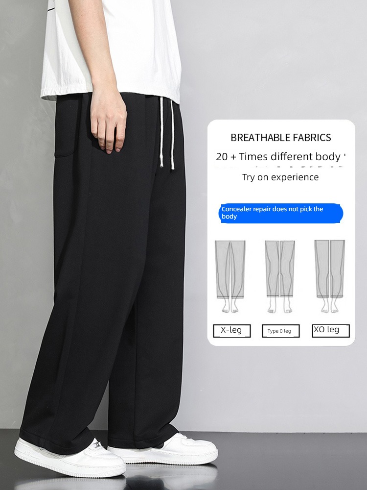 Men's style Autumn and winter thickening grey leisure time Sports pants