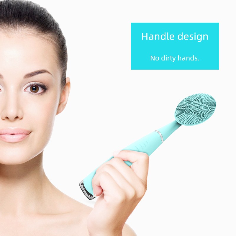  新款來秀硅膠電動洗臉儀潔面儀洗臉神器男女洗臉機深層毛孔清潔器 蓝色Product Thumbnail