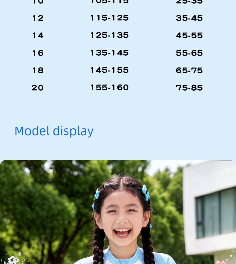 Children's Swimsuit Girls' Long-Sleeved Long-Pants Split Sun-Protective Quick-Dry Skin-Friendly High-Elastic Hot Spring Vacation Training Swimming Set — 16