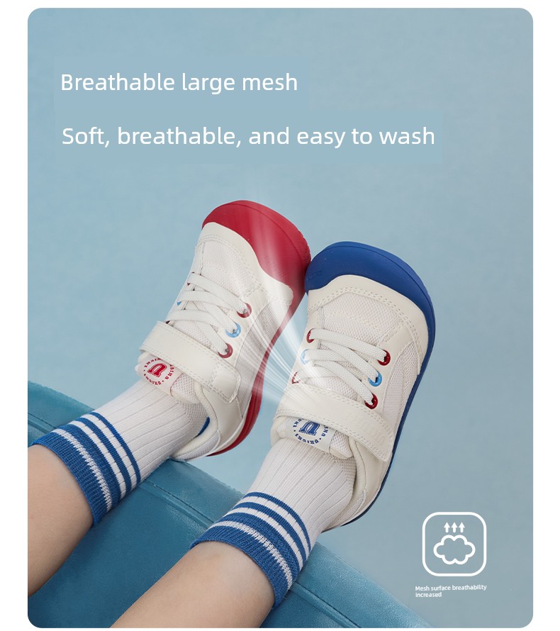 Ukiuki Baby Wide-Fit Toddler Shoes Kindergarten Indoor Boys' Shoes 2026 Autumn New Breathable Non-Slip Functional Shoes — 7