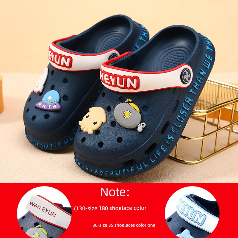 Boys Sandals Children's Hole Shoes Outdoor Non-Slip Bear Girls' Slippers Child Baby Closed Toe Summer Children's — 2