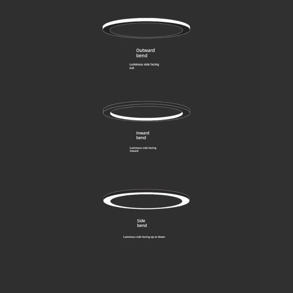 Curved Aluminum Channel Can Be Bent at Will, Embedded Bendable Keel, Decorative Molding, Pre-Embedded Arc-Shaped Light Channel, Linear Light