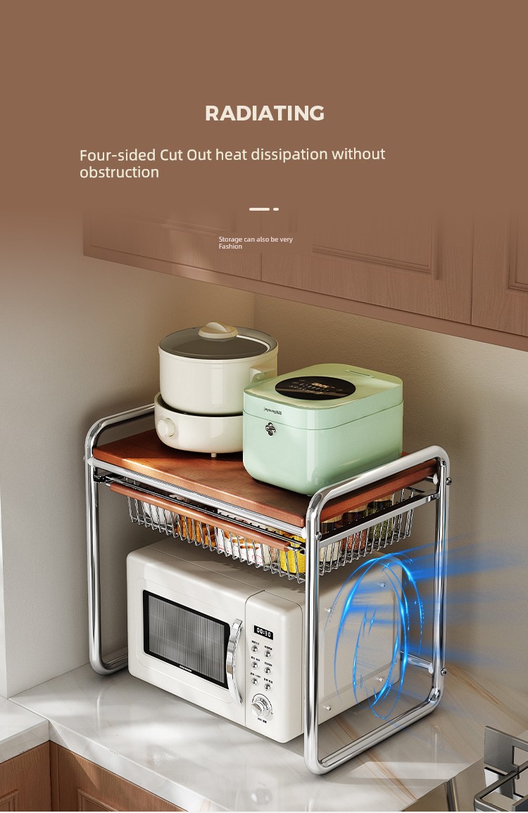 Antique Rice Cooker & Microwave Rack