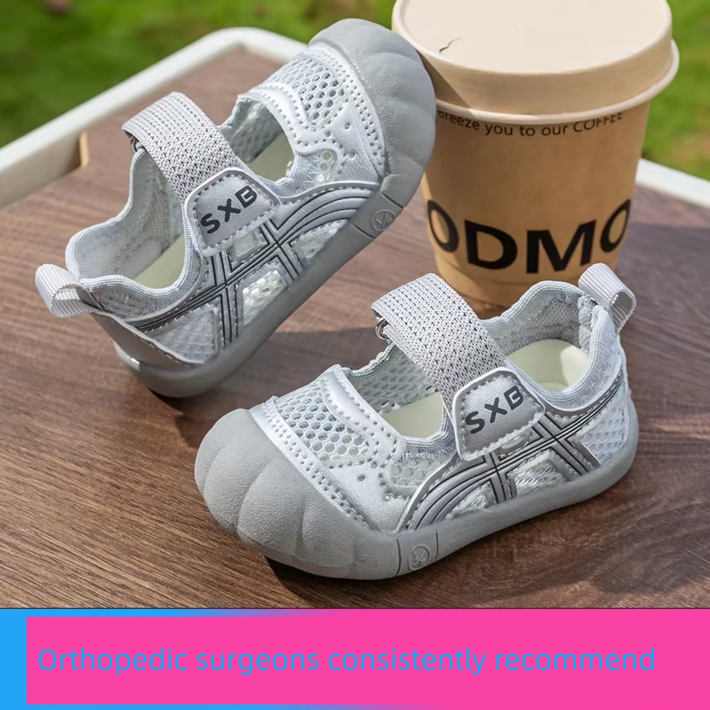 British Baby Girl Sandals 2 Years Old 2026 Summer New Style Girls' Soft-Soled Boys' Baby Mesh Sports Shoes Functional Shoes — 2