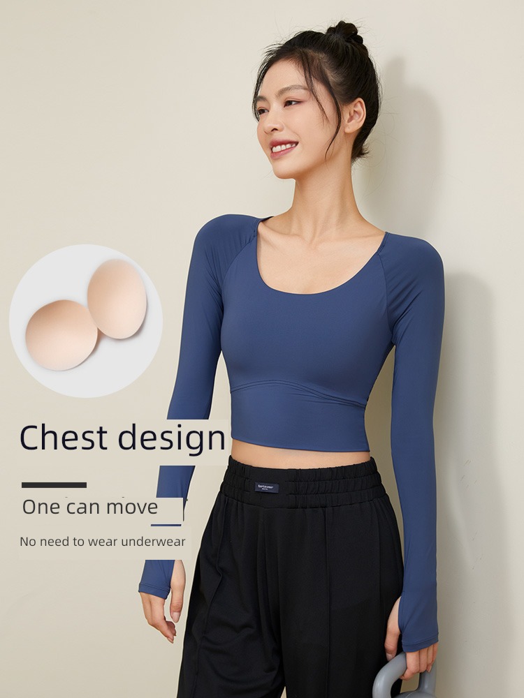 neverme Tight fitting Long sleeve female Quick drying T-shirt Yoga clothes