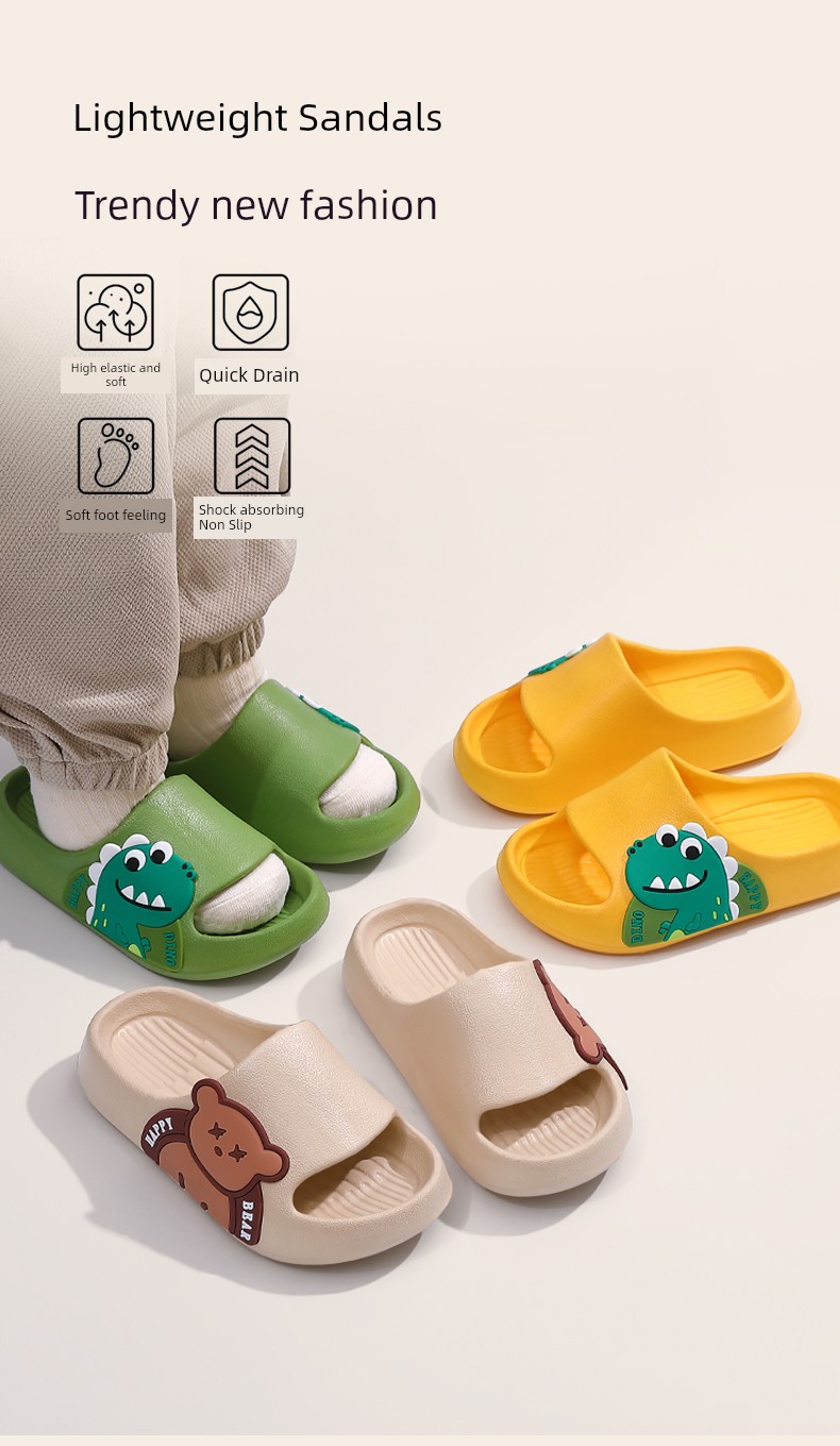 Boys Summer Indoor Non Slip Dinosaur Kids Slippers — 2