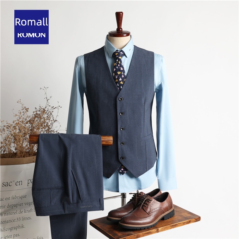 Romon autumn Self-cultivation groomsman leisure time man 's suit suit