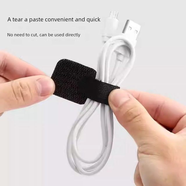 Cable management data cable storage artifact desktop computer harness Velcro cable tie wire network cable wiring fixture