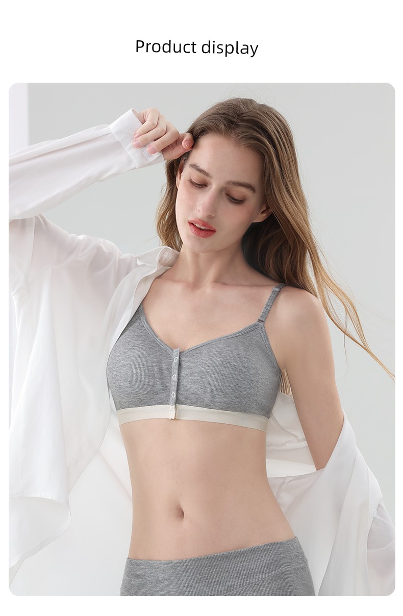 Seamless Nursing Bra for Pregnancy and Postpartum, Sleep-Friendly, Front-Opening, Spring and Autumn, Wireless, Hands-Free Bra — 21