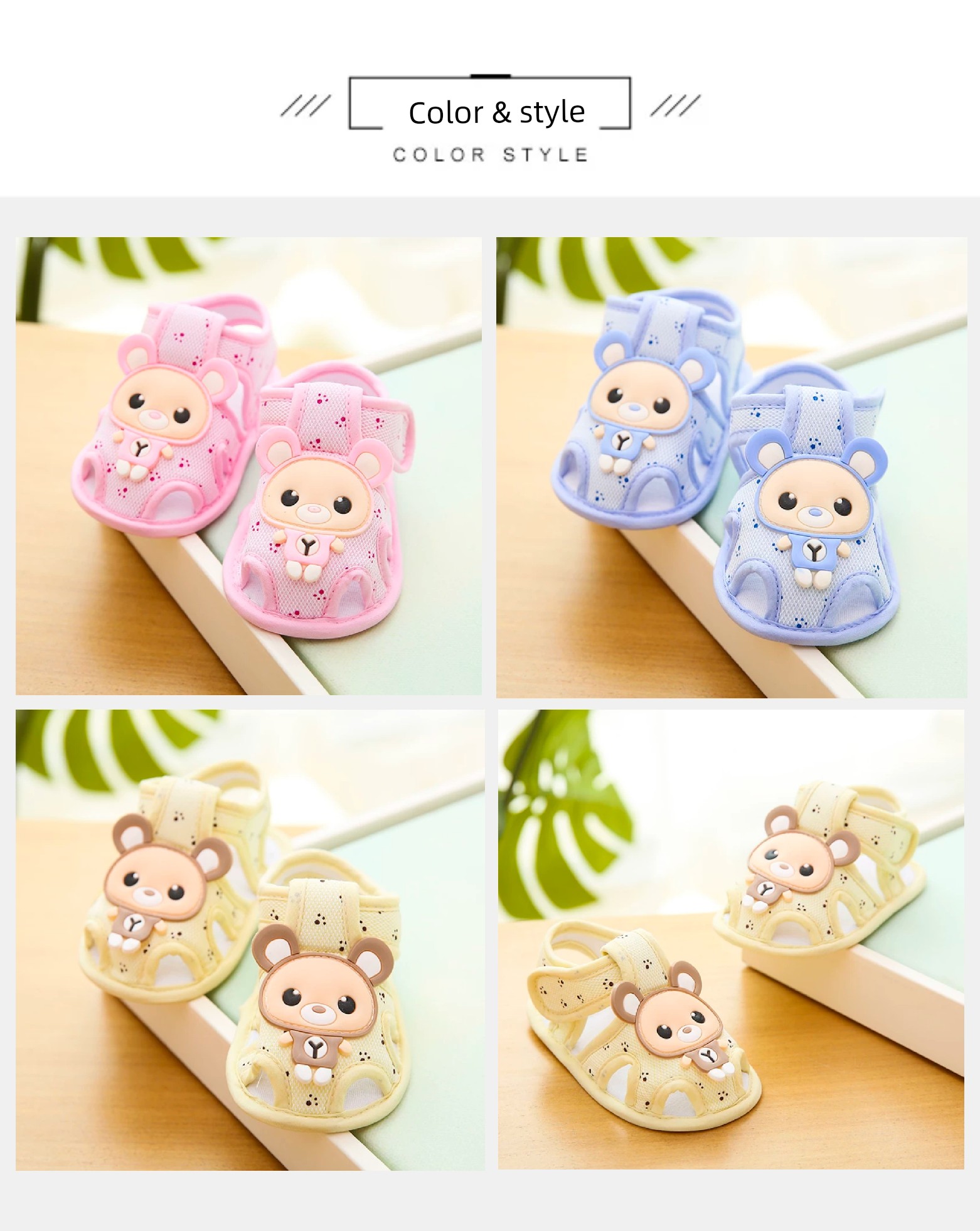 Summer 0-1 Years Old Breathable Non-Slip No Heel Slippage Baby Shoes — 14