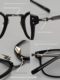Panjin Oil x All-match square glasses Japanese short ultra-light black GMS820 can be matched with height myopia frame for men and women