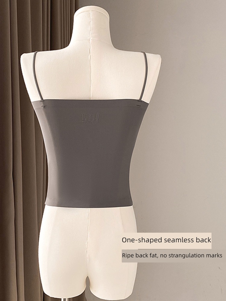 Beautiful back Ice silk black Light proof Small sling female Breast wrapping