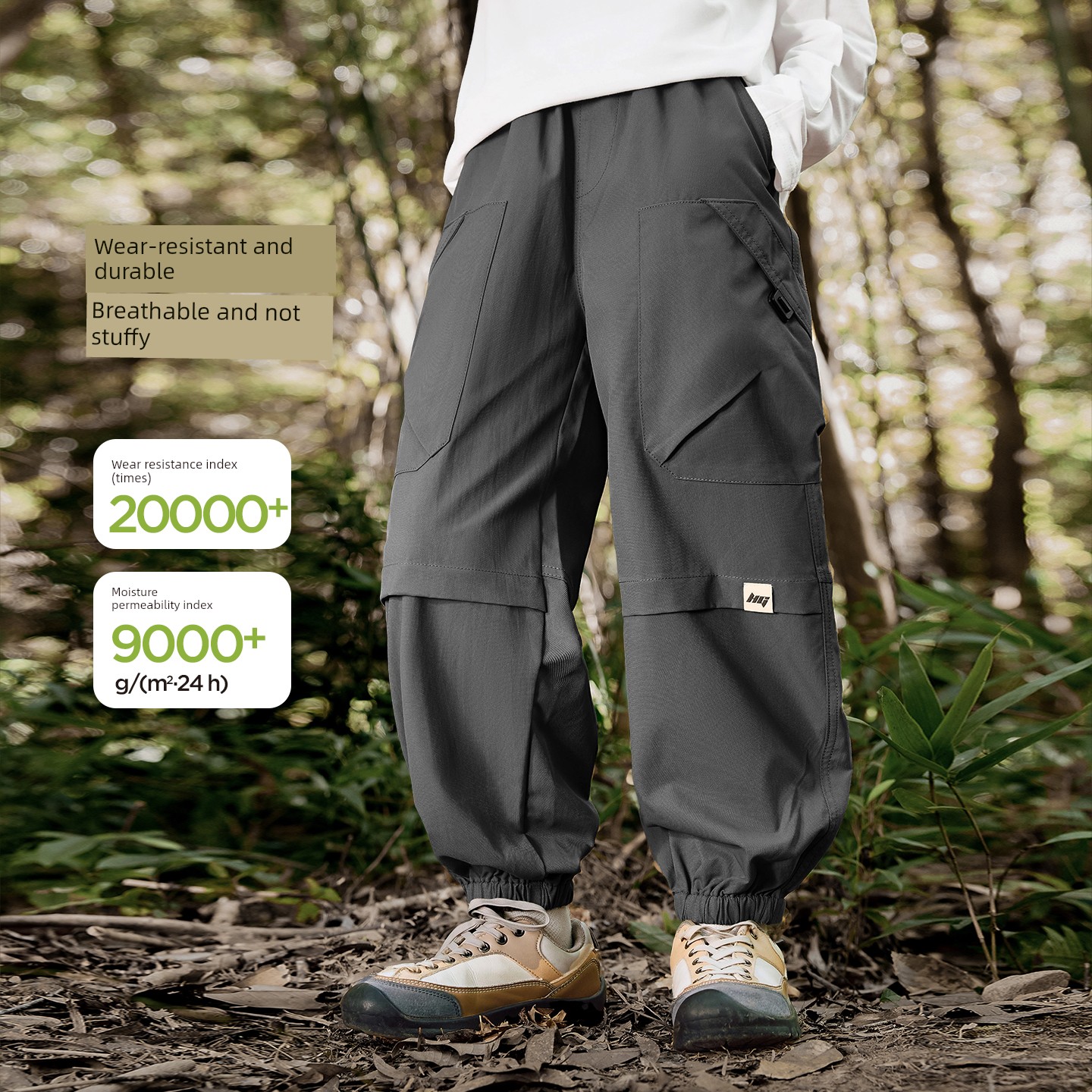 Zuoxi Children's Clothing Boys' Pants Children's Cargo Pants Autumn and Winter 2026 New Style for Older Children Fleece-Lined Outdoor Pants Long Pants — 4