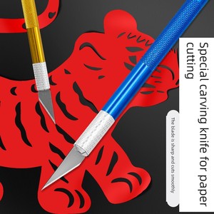 Metal Carving Knife Paper-Cutting Tool Set Student Craft Journaling Tools Cutting Mat Paper-Cutting Pen Knife Rubber Sta